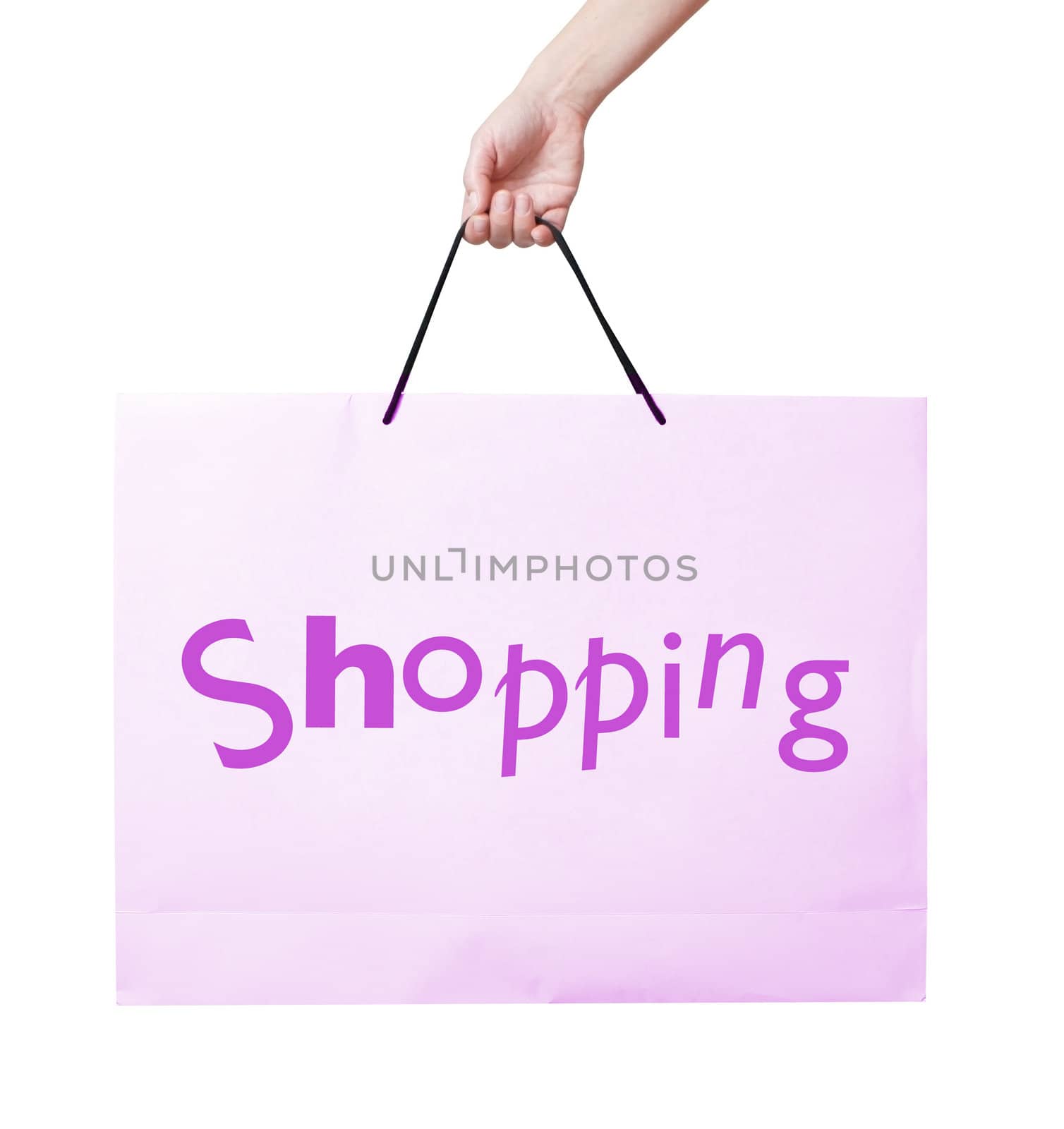 A shopping bag isolated on white