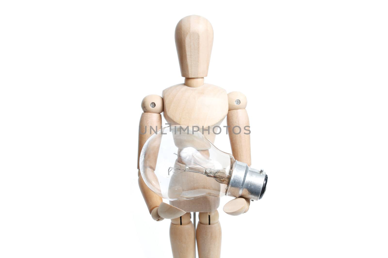 Artist mannequin isolated on white