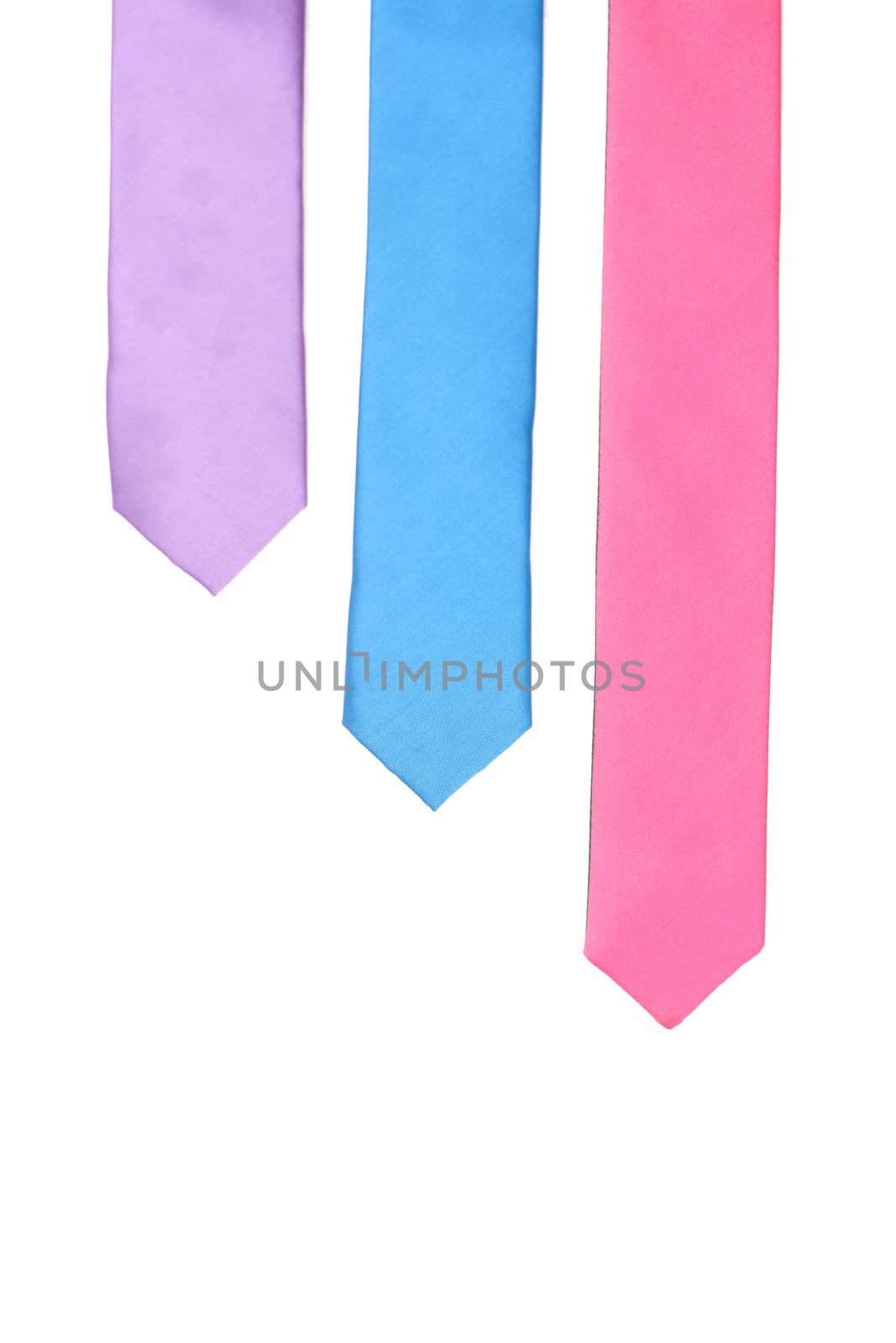 Ties isolated on a white background