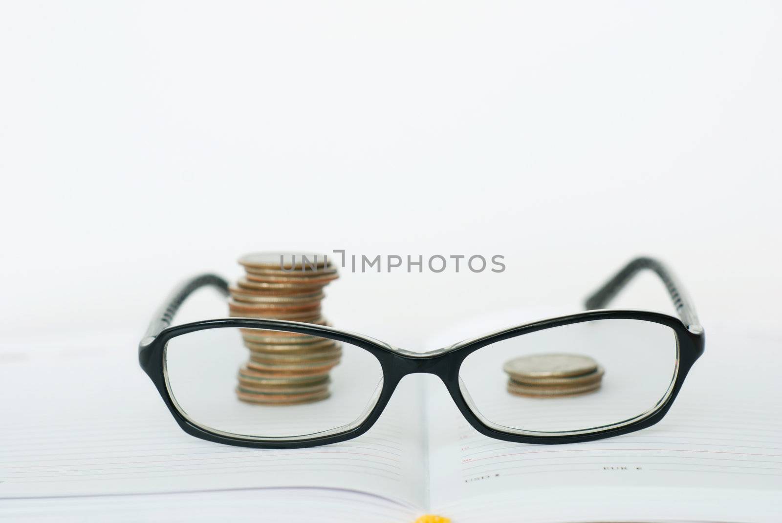 Glasses and coins by kzen