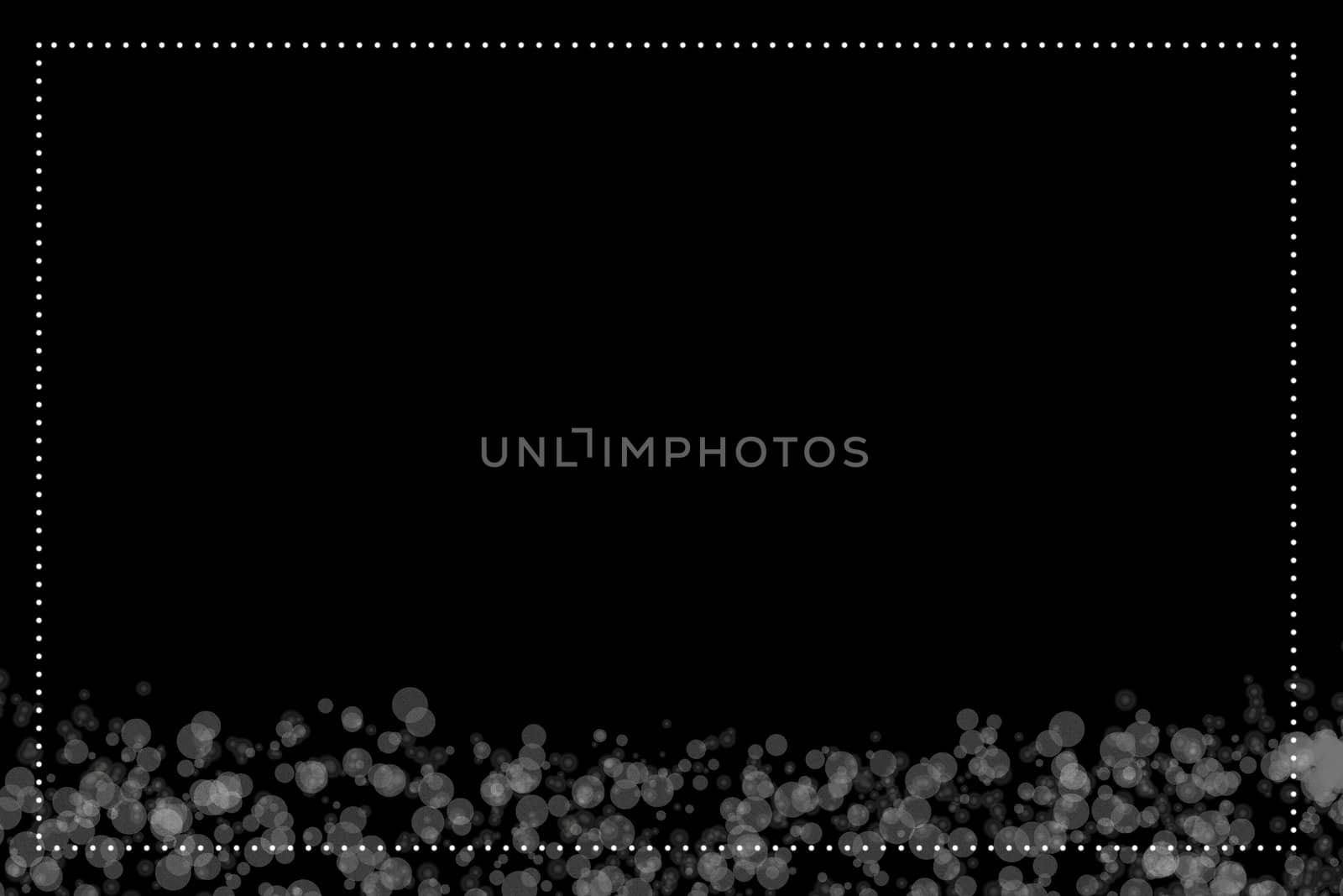 Black card with dots frame. Beauty background