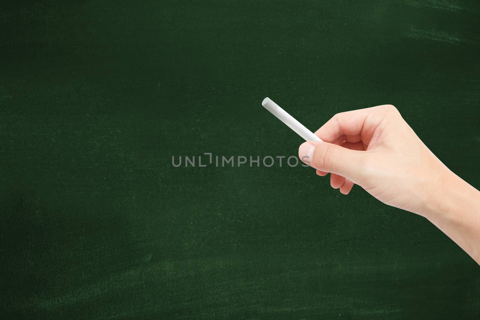 Hand with chalk by leeser