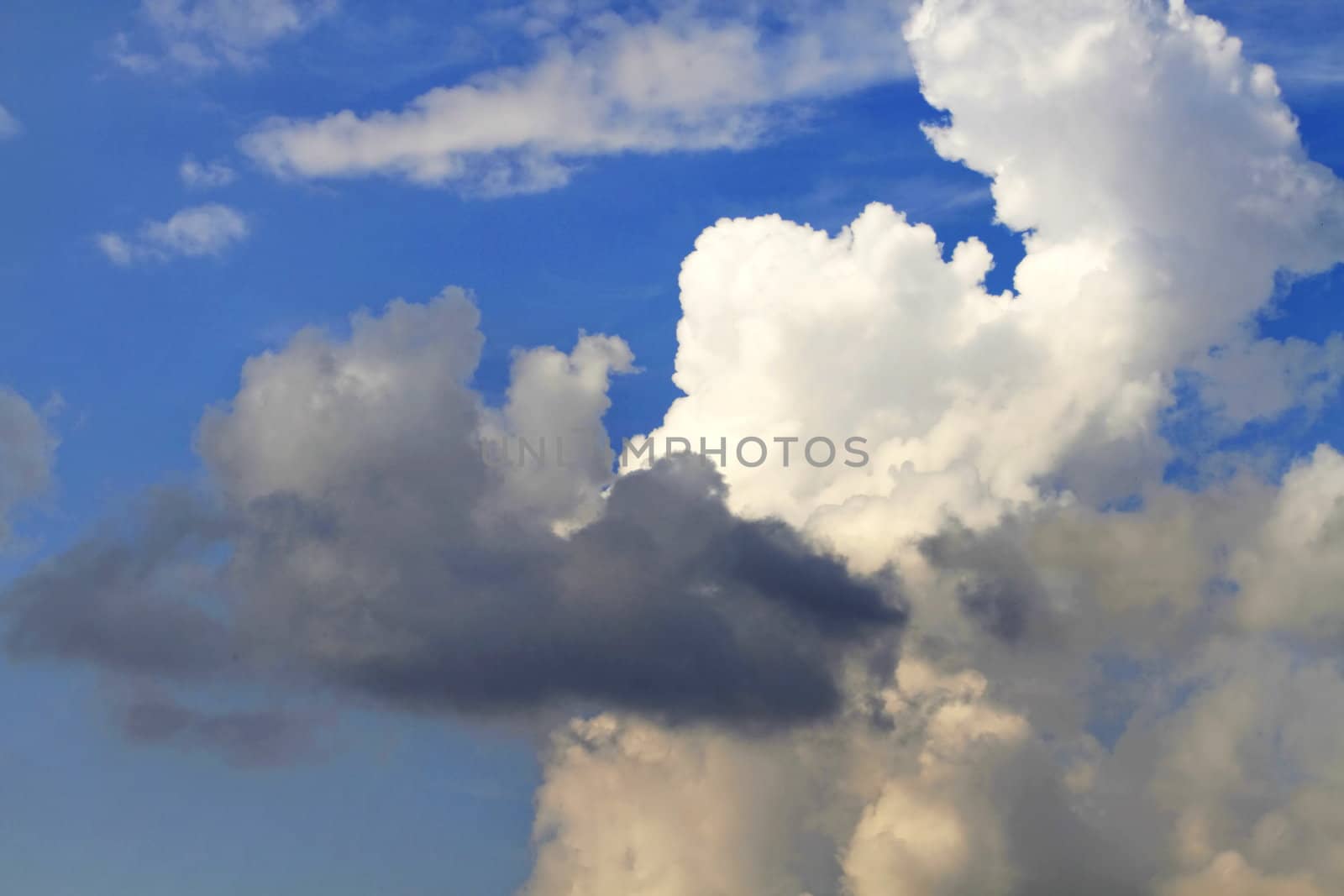 clouds on a beautiful sky, summer landscape, nature, day