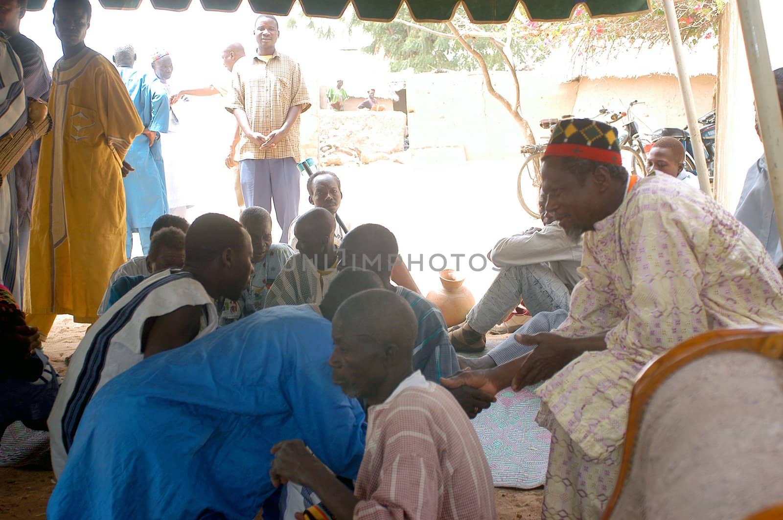 The festival of establishment of a usual chief in Burkina Faso Faso lasts three days. The usual chief succeeds his father deceased, it is always the groin of the family and always a man. It is a very rare event because a chief can be replaced only after his death. During establishment it is the festival and all the area is invited. This festival occurs to Kokemnour�, small village in the East of Burkina Faso Faso in the province of Kouritanga. These three days are punctuated of dance, meal and especially of traditional ceremonies African. The Chief is the King and can be established only by chiefs more important than him.                                