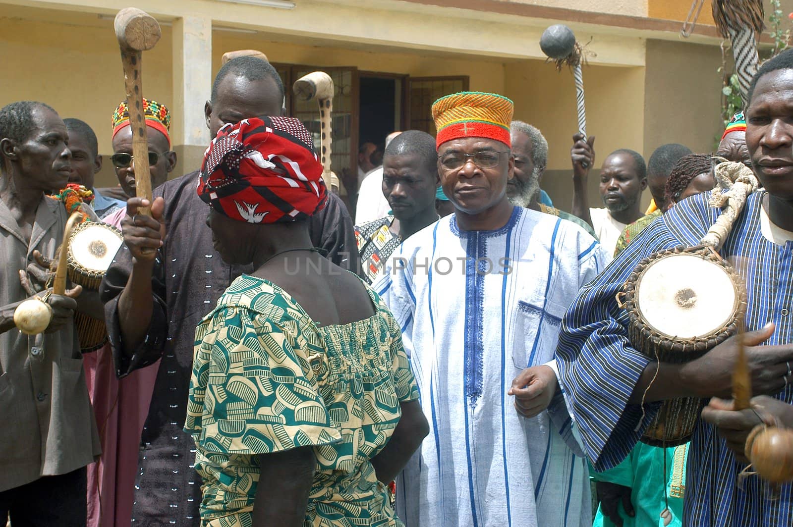 The festival of establishment of a usual chief in Burkina Faso Faso lasts three days. The usual chief succeeds his father deceased, it is always the groin of the family and always a man. It is a very rare event because a chief can be replaced only after his death. During establishment it is the festival and all the area is invited. This festival occurs to Kokemnour�, small village in the East of Burkina Faso Faso in the province of Kouritanga. These three days are punctuated of dance, meal and especially of traditional ceremonies African. The Chief is the King and can be established only by chiefs more important than him.                                