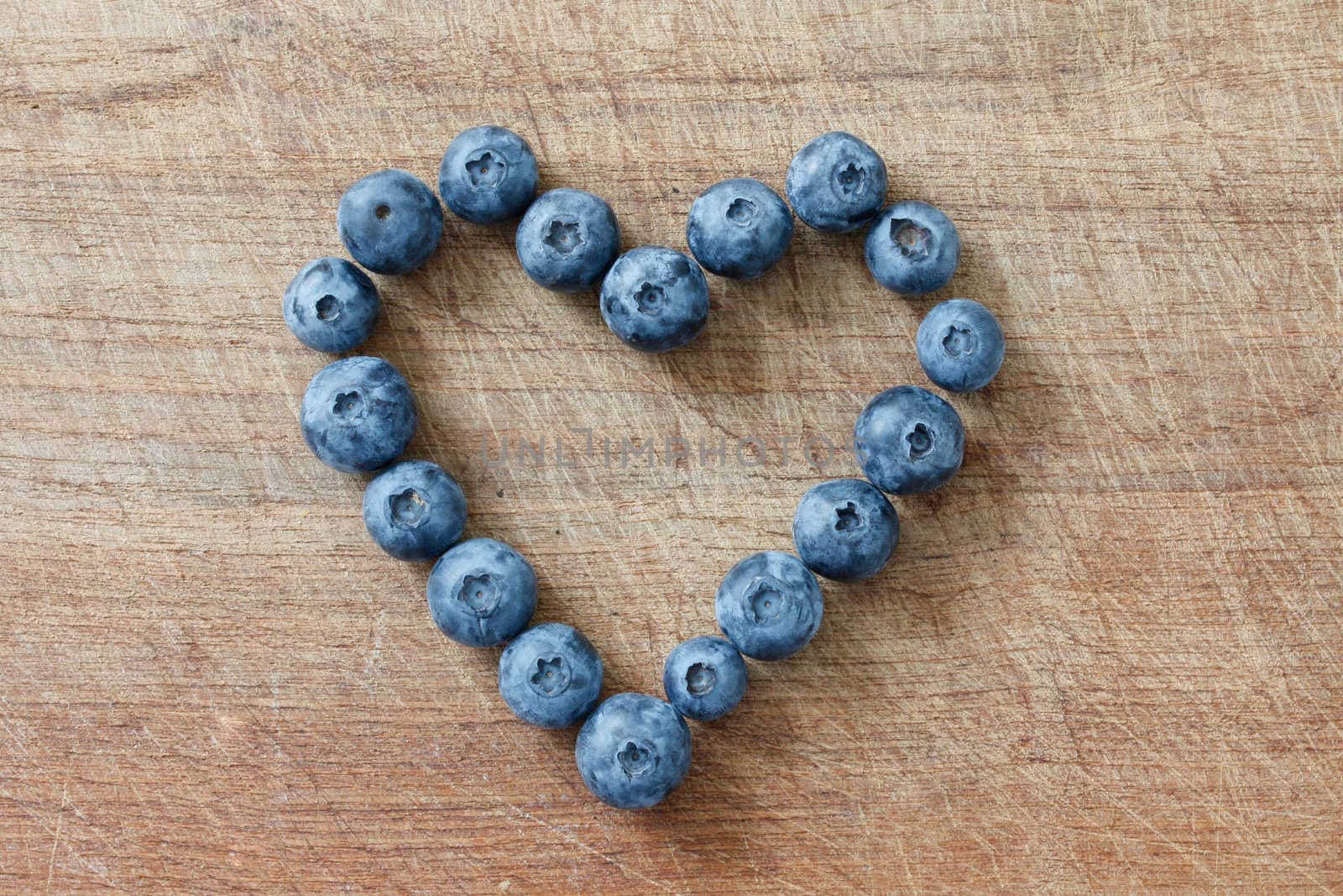 Blueberries photographed in a studio