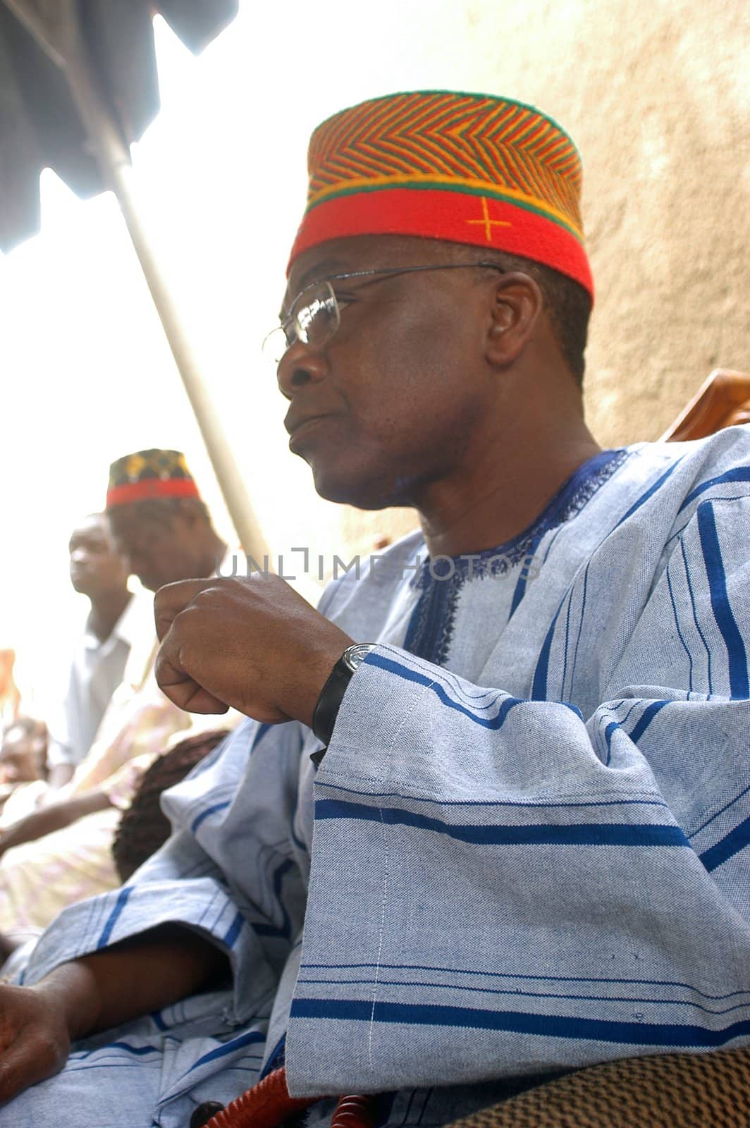 The festival of establishment of a usual chief in Burkina Faso Faso lasts three days. The usual chief succeeds his father deceased, it is always the groin of the family and always a man. It is a very rare event because a chief can be replaced only after his death. During establishment it is the festival and all the area is invited. This festival occurs to Kokemnour�, small village in the East of Burkina Faso Faso in the province of Kouritanga. These three days are punctuated of dance, meal and especially of traditional ceremonies African. The Chief is the King and can be established only by chiefs more important than him.                                