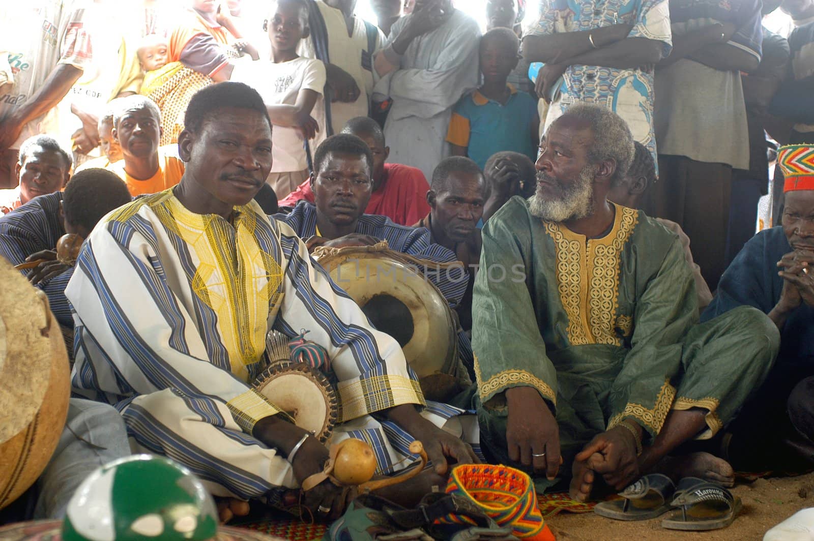 The festival of establishment of a usual chief in Burkina Faso Faso lasts three days. The usual chief succeeds his father deceased, it is always the groin of the family and always a man. It is a very rare event because a chief can be replaced only after his death. During establishment it is the festival and all the area is invited. This festival occurs to Kokemnour�, small village in the East of Burkina Faso Faso in the province of Kouritanga. These three days are punctuated of dance, meal and especially of traditional ceremonies African. The Chief is the King and can be established only by chiefs more important than him.                                