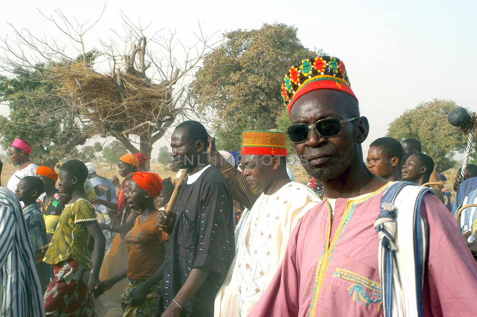 The festival of establishment of a usual chief in Burkina Faso Faso lasts three days. The usual chief succeeds his father deceased, it is always the groin of the family and always a man. It is a very rare event because a chief can be replaced only after his death. During establishment it is the festival and all the area is invited. This festival occurs to Kokemnour�, small village in the East of Burkina Faso Faso in the province of Kouritanga. These three days are punctuated of dance, meal and especially of traditional ceremonies African. The Chief is the King and can be established only by chiefs more important than him.                                