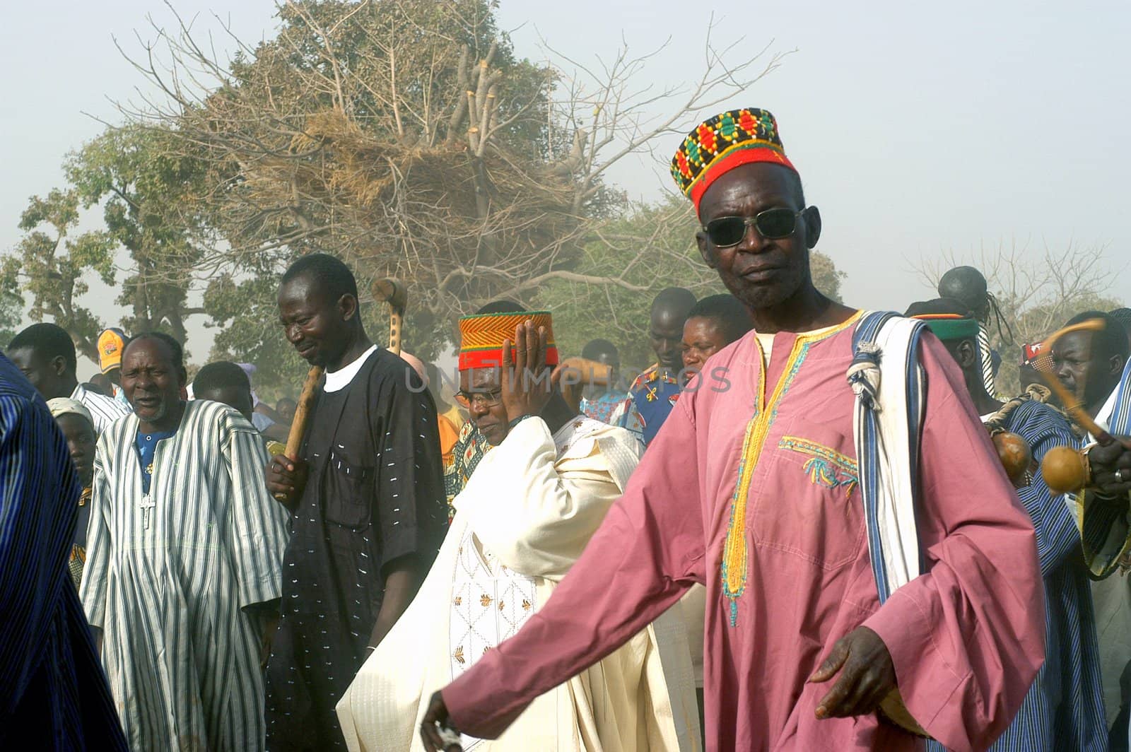 The festival of establishment of a usual chief in Burkina Faso Faso lasts three days. The usual chief succeeds his father deceased, it is always the groin of the family and always a man. It is a very rare event because a chief can be replaced only after his death. During establishment it is the festival and all the area is invited. This festival occurs to Kokemnour�, small village in the East of Burkina Faso Faso in the province of Kouritanga. These three days are punctuated of dance, meal and especially of traditional ceremonies African. The Chief is the King and can be established only by chiefs more important than him.                                