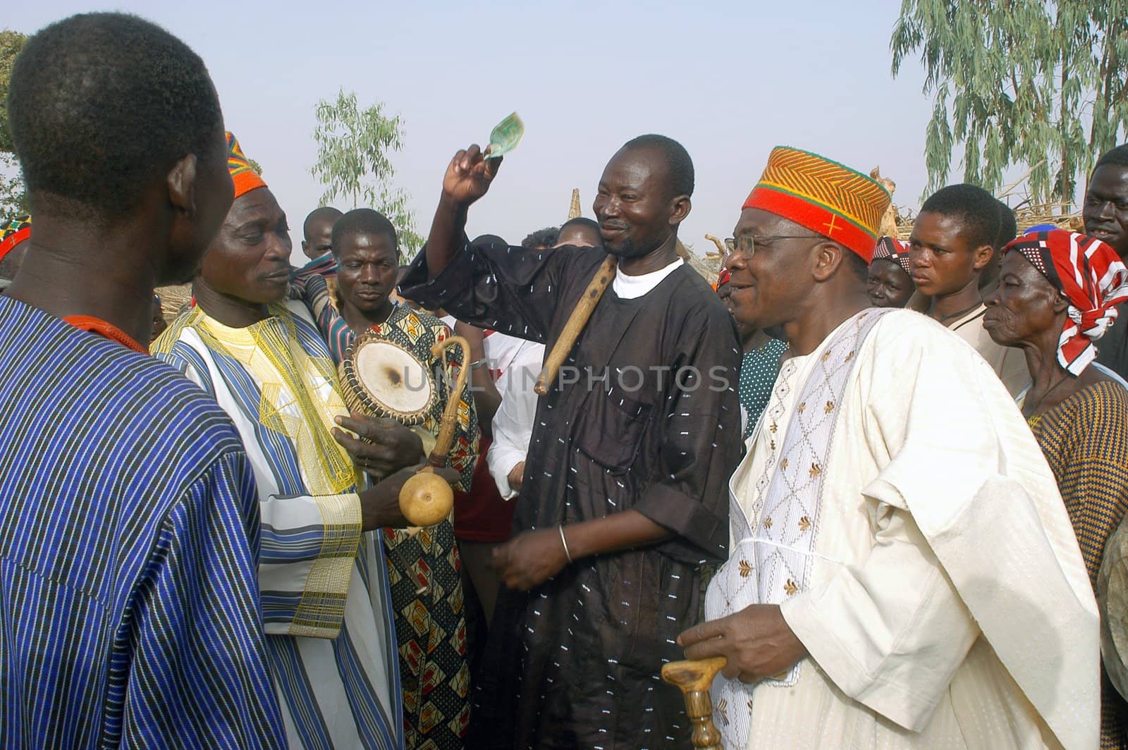 The festival of establishment of a usual chief in Burkina Faso Faso lasts three days. The usual chief succeeds his father deceased, it is always the groin of the family and always a man. It is a very rare event because a chief can be replaced only after his death. During establishment it is the festival and all the area is invited. This festival occurs to Kokemnour�, small village in the East of Burkina Faso Faso in the province of Kouritanga. These three days are punctuated of dance, meal and especially of traditional ceremonies African. The Chief is the King and can be established only by chiefs more important than him.                                
