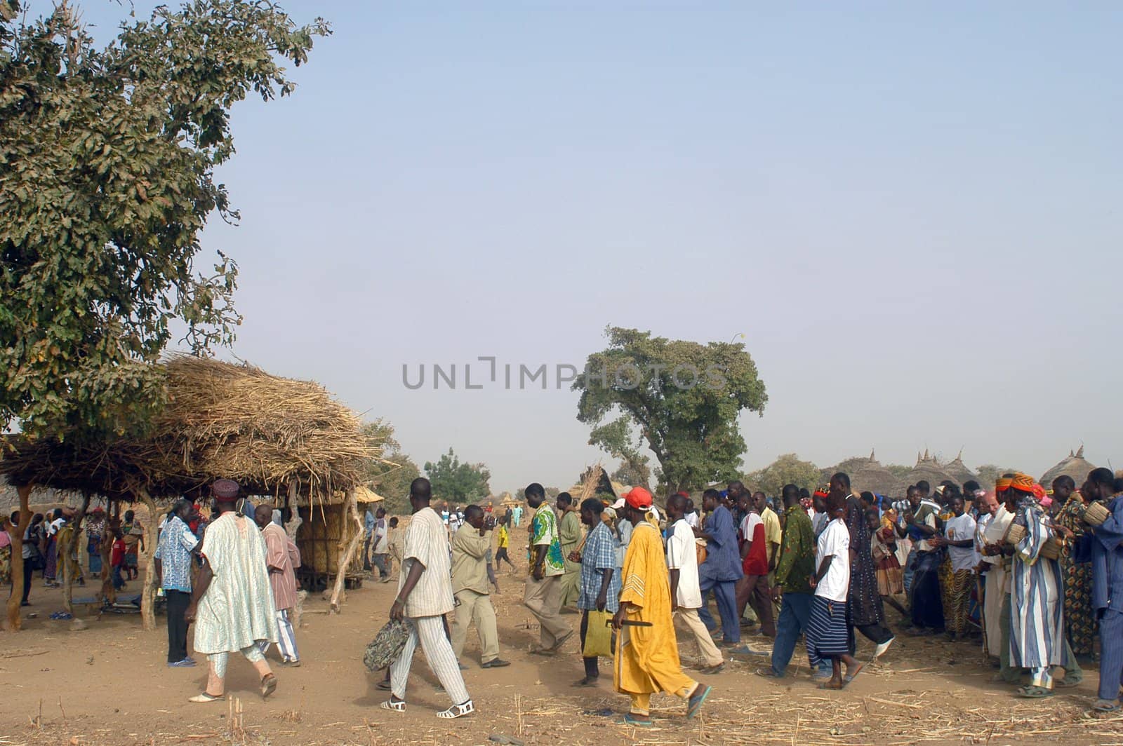 The festival of establishment of a usual chief in Burkina Faso Faso lasts three days. The usual chief succeeds his father deceased, it is always the groin of the family and always a man. It is a very rare event because a chief can be replaced only after his death. During establishment it is the festival and all the area is invited. This festival occurs to Kokemnour�, small village in the East of Burkina Faso Faso in the province of Kouritanga. These three days are punctuated of dance, meal and especially of traditional ceremonies African. The Chief is the King and can be established only by chiefs more important than him.                                