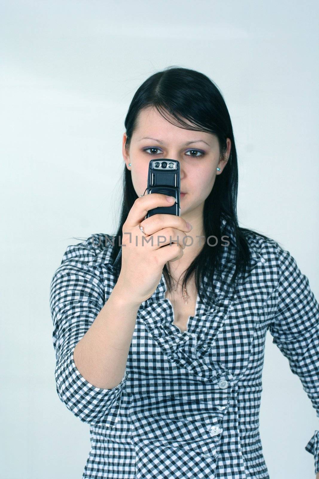  girls business telephone receptionist job technology face camera