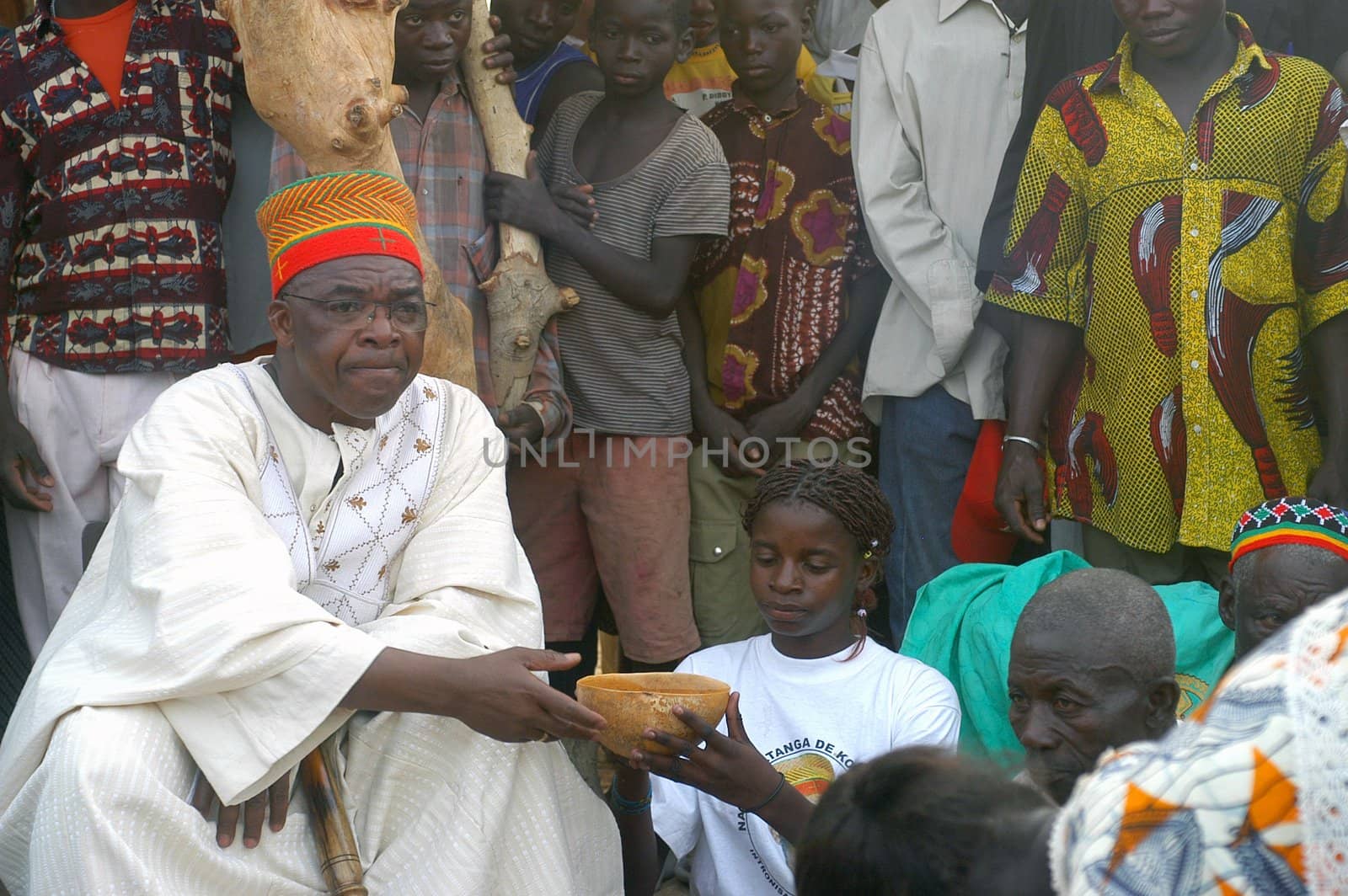 The festival of establishment of a usual chief in Burkina Faso Faso lasts three days. The usual chief succeeds his father deceased, it is always the groin of the family and always a man. It is a very rare event because a chief can be replaced only after his death. During establishment it is the festival and all the area is invited. This festival occurs to Kokemnour�, small village in the East of Burkina Faso Faso in the province of Kouritanga. These three days are punctuated of dance, meal and especially of traditional ceremonies African. The Chief is the King and can be established only by chiefs more important than him.                                