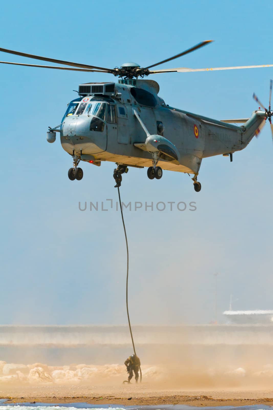 MALAGA, SPAIN-MAY 28: Helicopter Westland SH-3D/W Seaking of the Spanish Navy taking part in an exhibition on the day of the spanish army forces on May 28, 2011, in Malaga, Spain