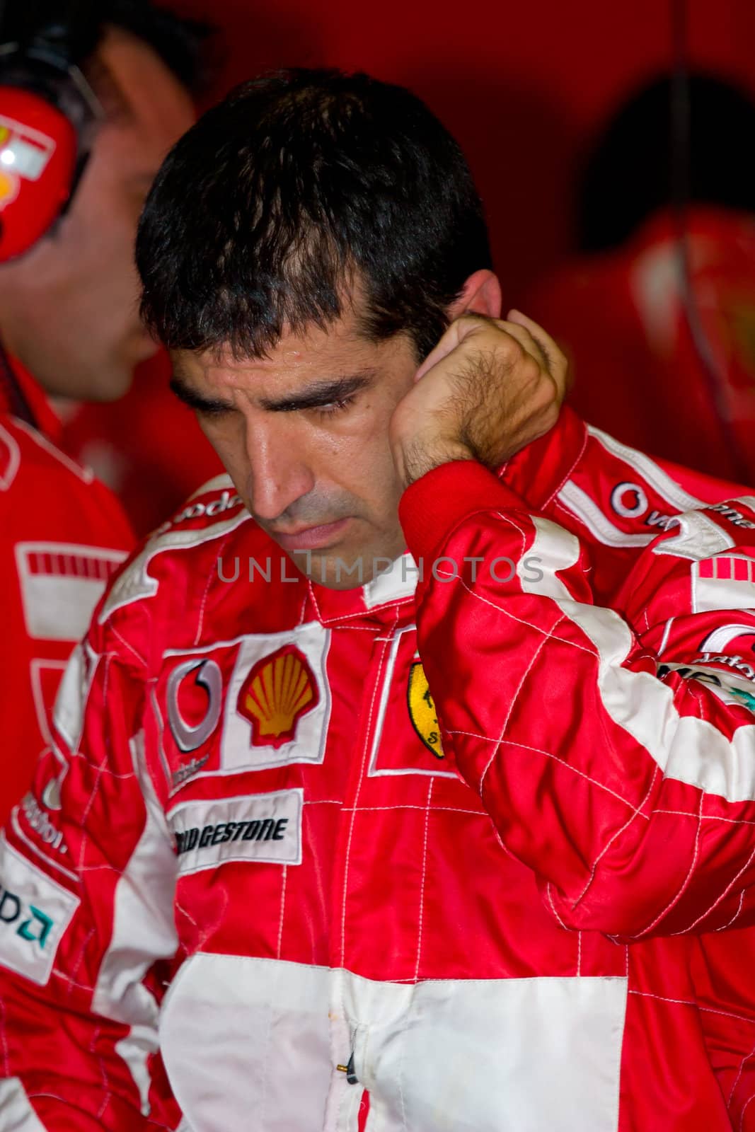 JEREZ DE LA FRONTERA, SPAIN - OCT 10: Marc Gene of Scuderia Ferrari F1 on pits on training session on October 10 , 2006 in Jerez de la Frontera , Spain