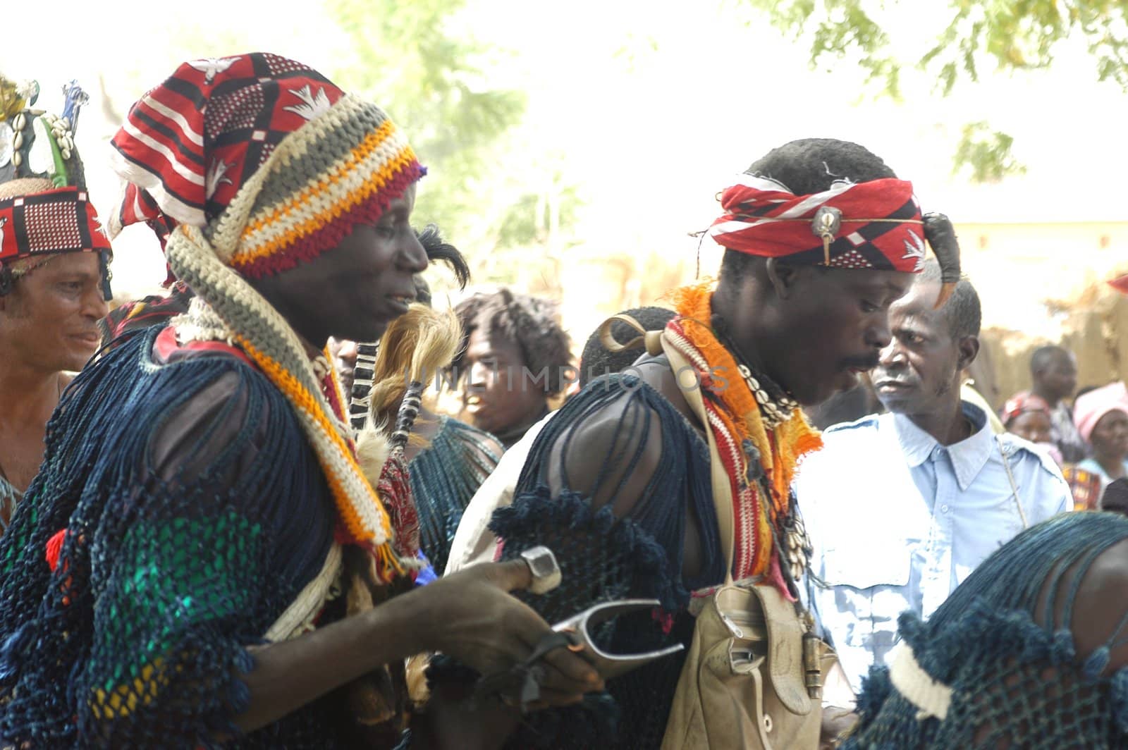 The festival of establishment of a usual chief in Burkina Faso Faso lasts three days. The usual chief succeeds his father deceased, it is always the groin of the family and always a man. It is a very rare event because a chief can be replaced only after his death. During establishment it is the festival and all the area is invited. This festival occurs to Kokemnour�, small village in the East of Burkina Faso Faso in the province of Kouritanga. These three days are punctuated of dance, meal and especially of traditional ceremonies African. The Chief is the King and can be established only by chiefs more important than him.                                