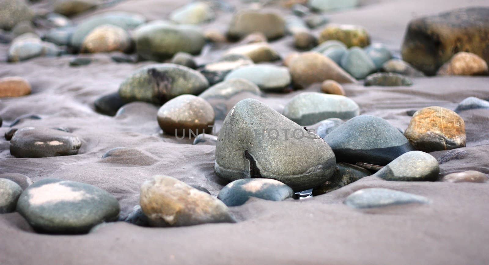 Stones on a beach by chrisga