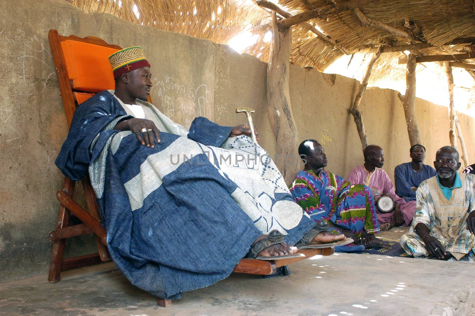 The festival of establishment of a usual chief in Burkina Faso Faso lasts three days. The usual chief succeeds his father deceased, it is always the groin of the family and always a man. It is a very rare event because a chief can be replaced only after his death. During establishment it is the festival and all the area is invited. This festival occurs to Kokemnour�, small village in the East of Burkina Faso Faso in the province of Kouritanga. These three days are punctuated of dance, meal and especially of traditional ceremonies African. The Chief is the King and can be established only by chiefs more important than him.                                