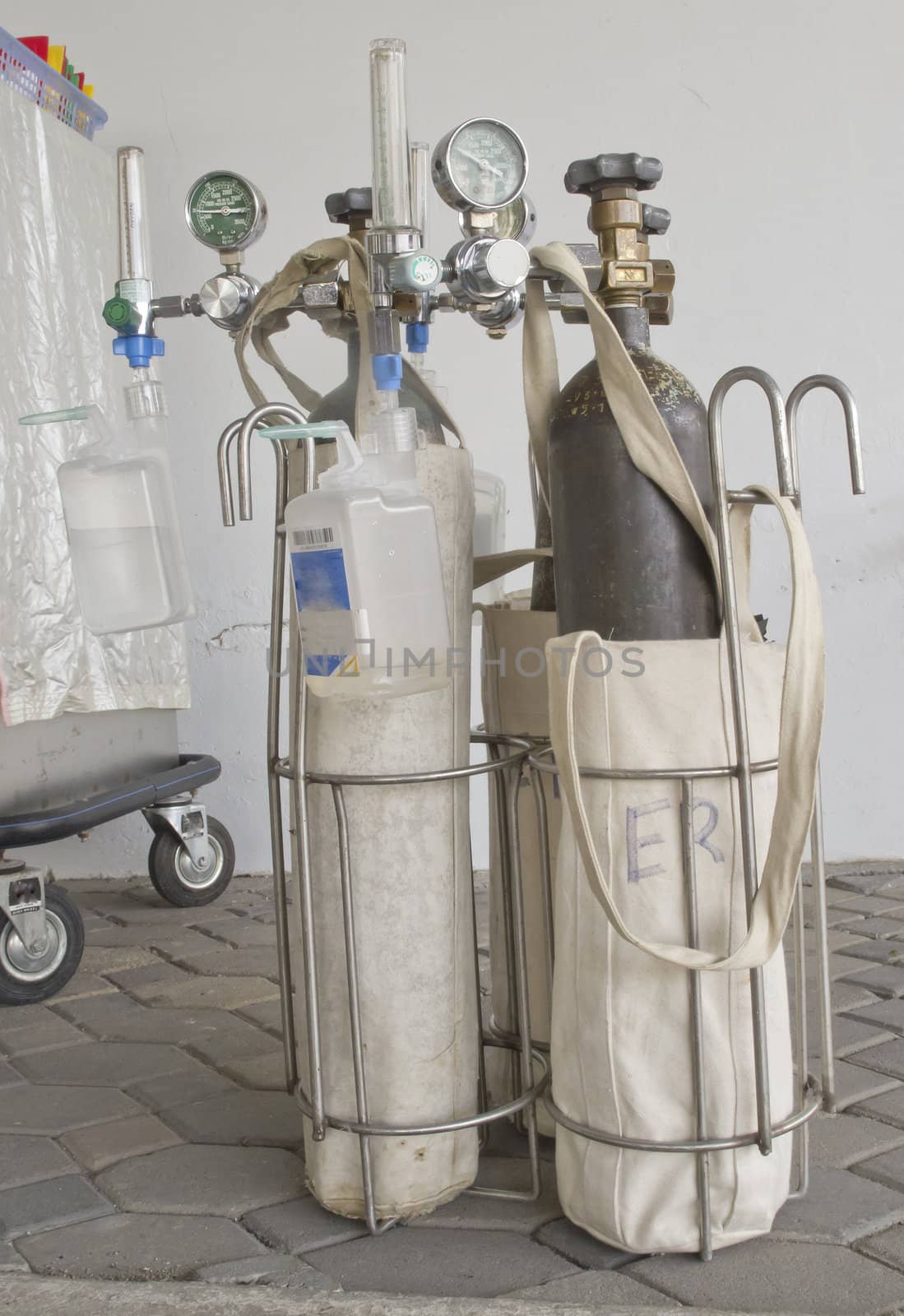 Medical Oxygen Concentrator is ready to use front of the emergency room at the hospital, Nakhon Si Thammarat, Thailand