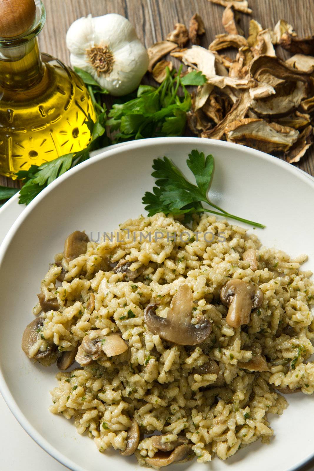 rice with porcini mushrooms