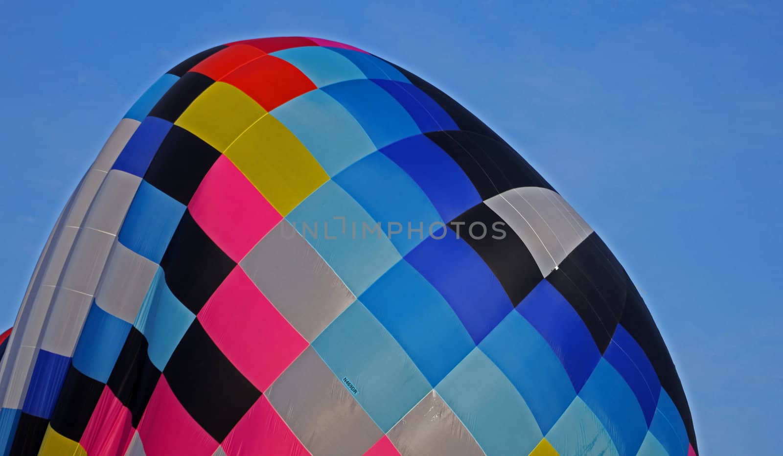 Close up of top of a hot air balloon