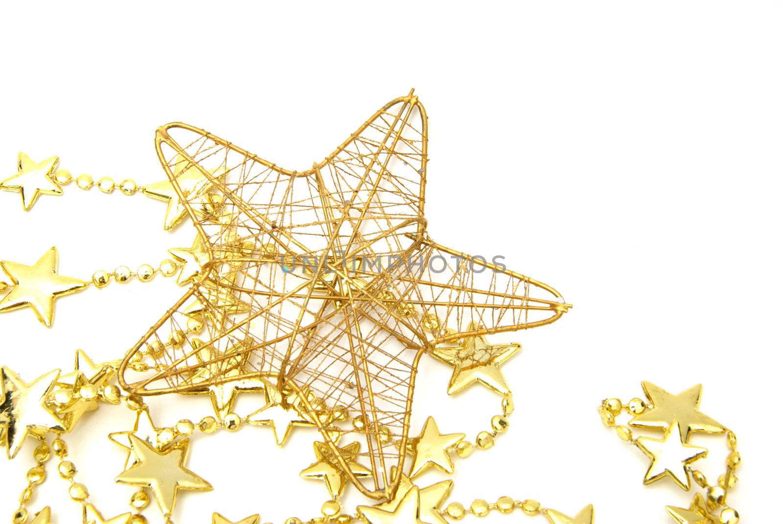 Christmas decoration over blue background