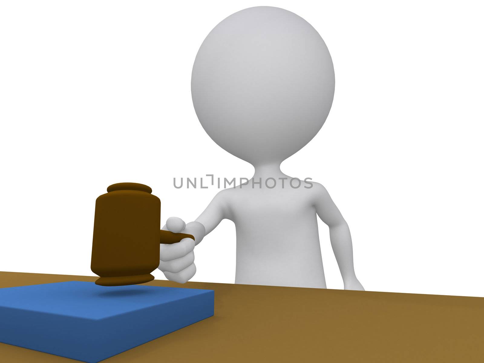 3d judge holding using his gavel by dacasdo