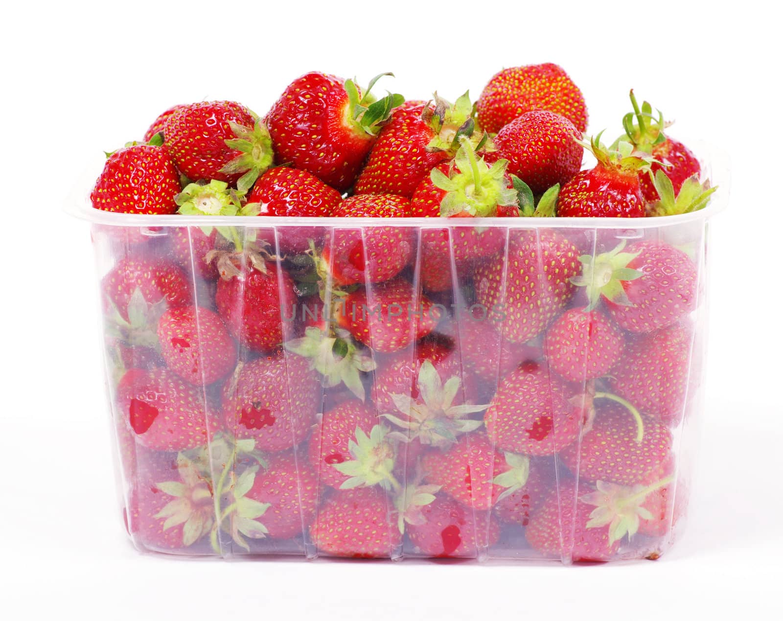 Strawberries isolated over white background