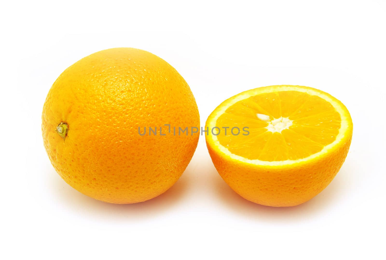   fresh orange isolated on white