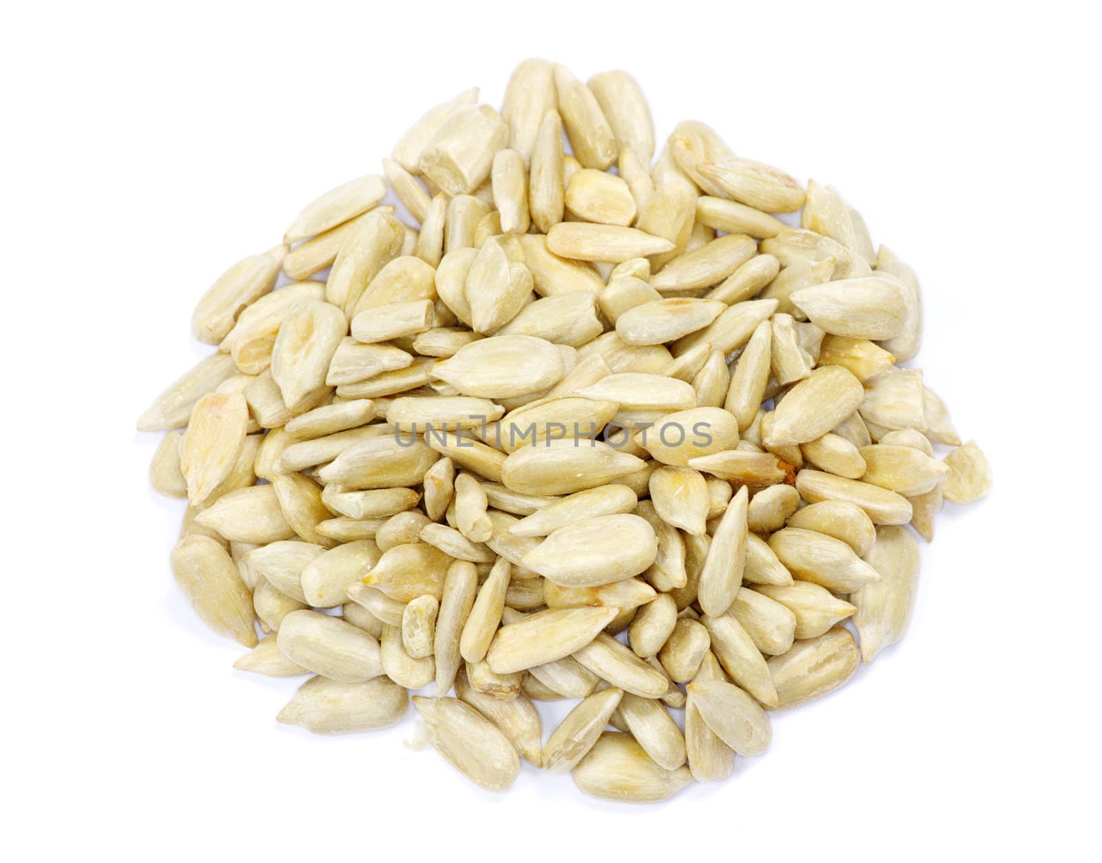 sunflower seeds isolated on white