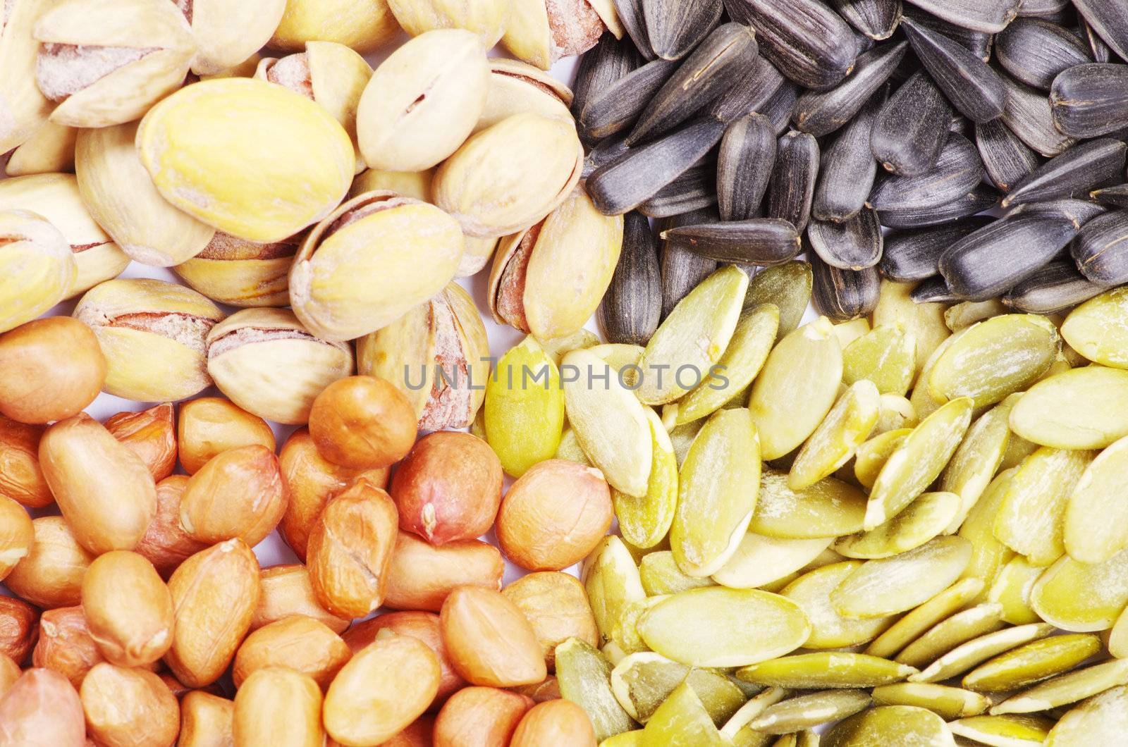  seeds and nuts with collection