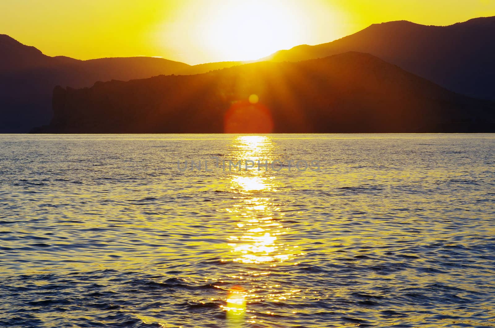 Fantastic sunset over the sea  