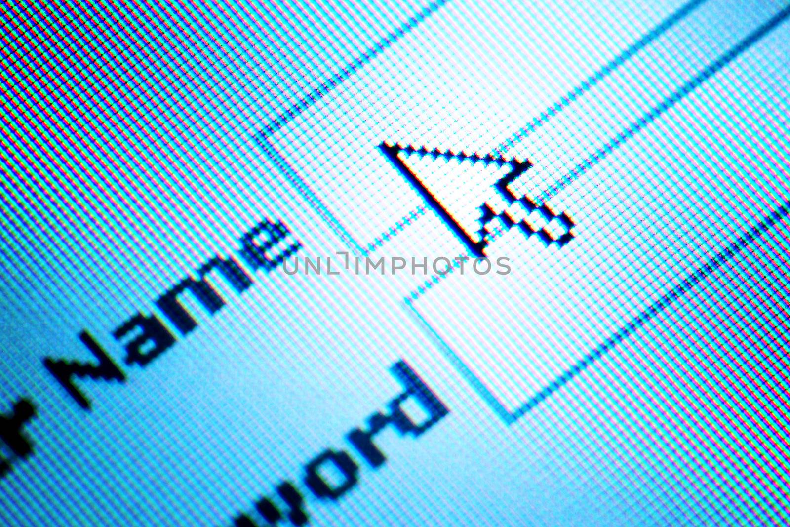 login  password on lcd screen macro