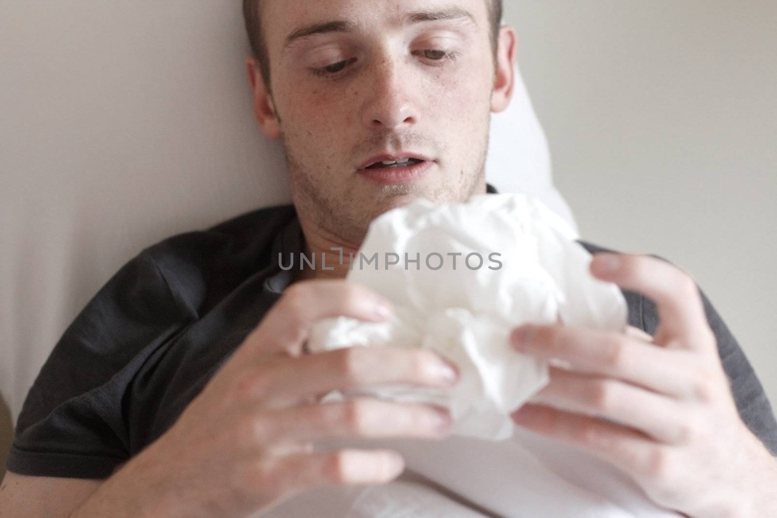 A man with the flu