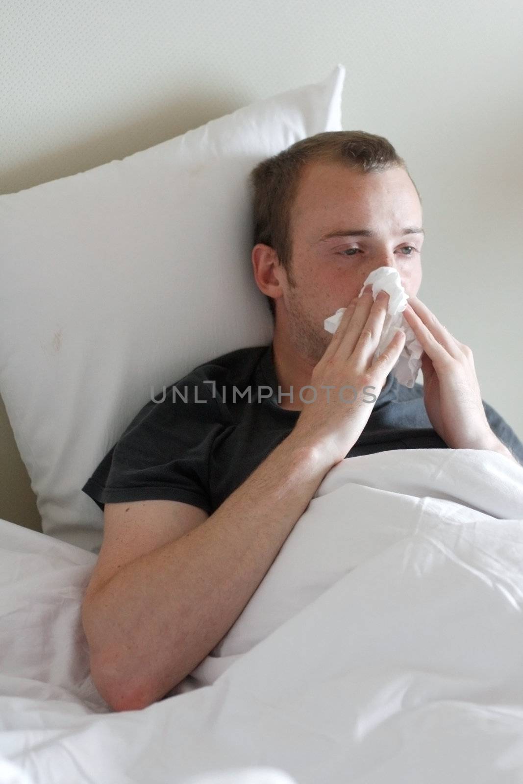 A man with the flu