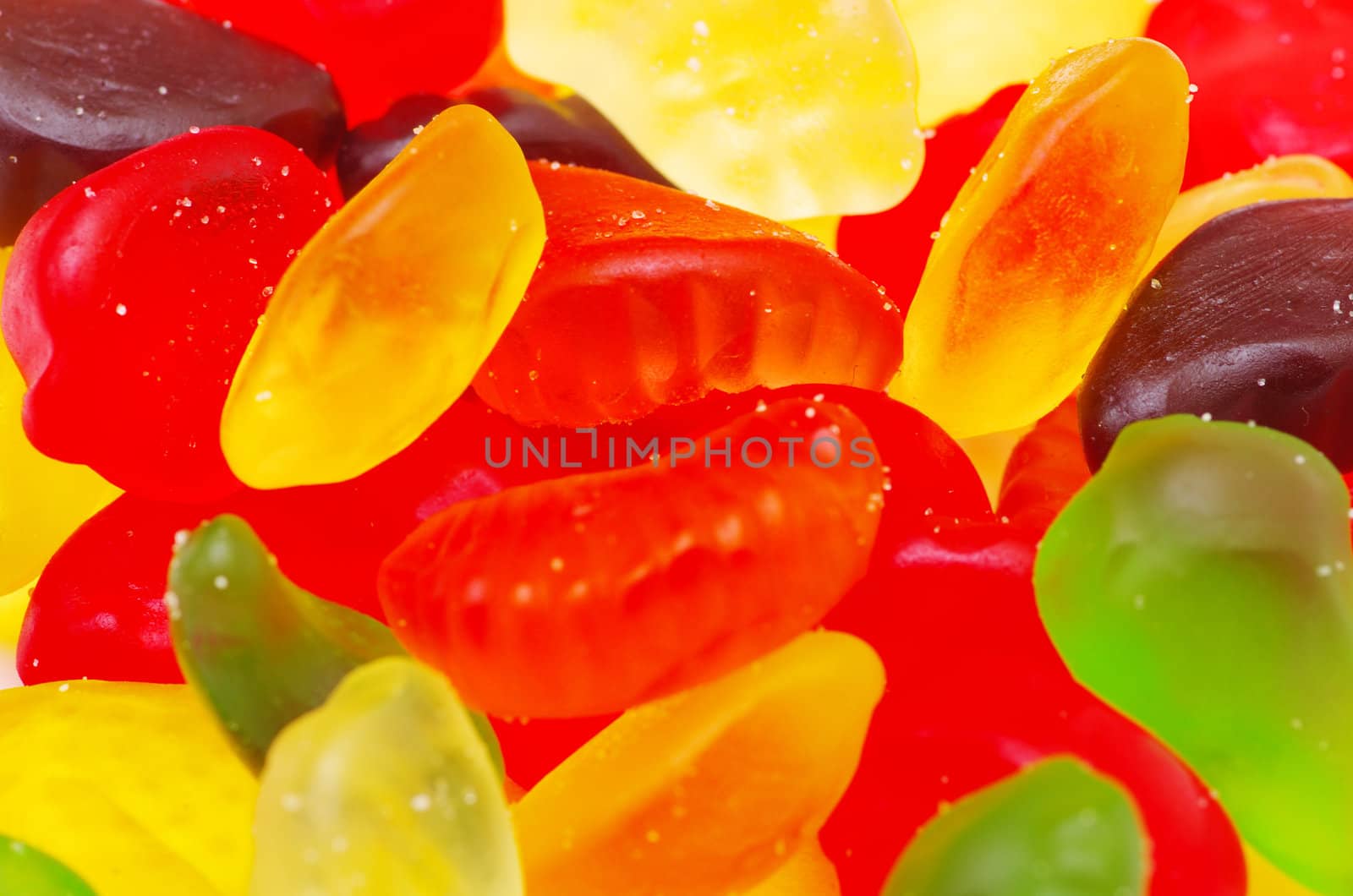 Close up of colorful candy