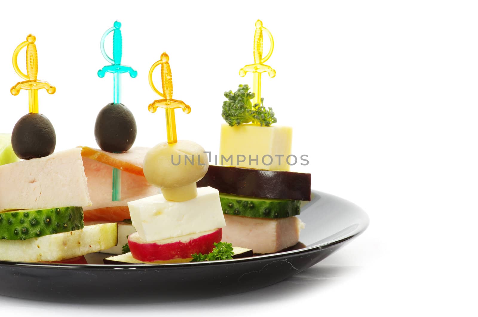 salad on a white background