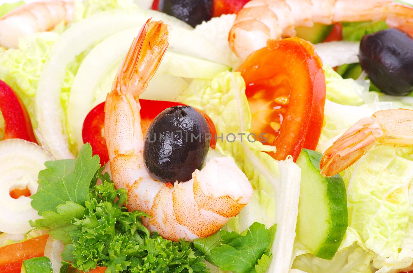 close-up of healthy fresh salad