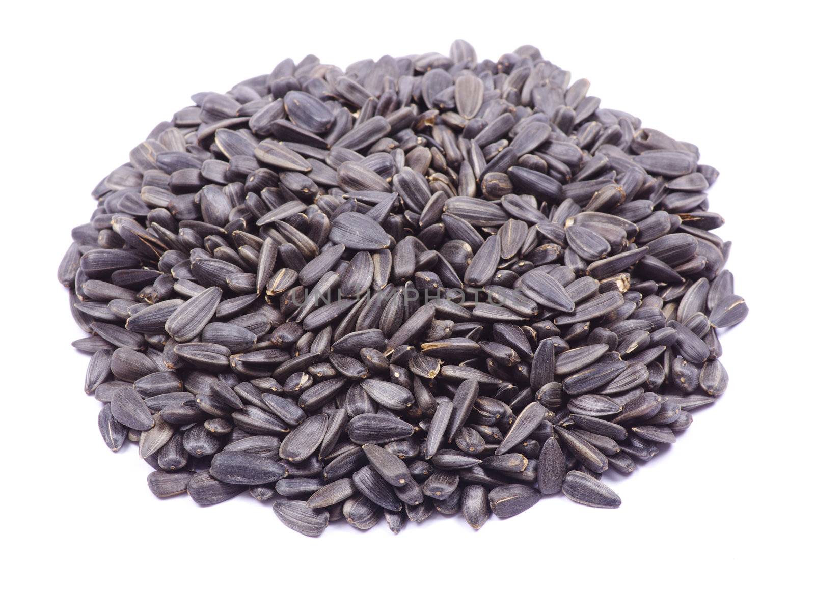 sunflower seeds isolated on white