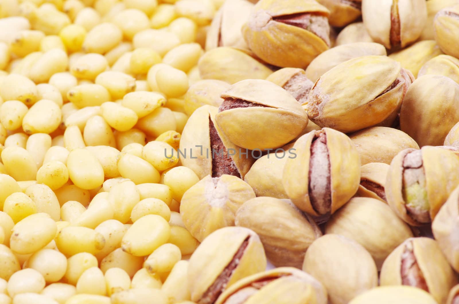Assorted nuts as a background