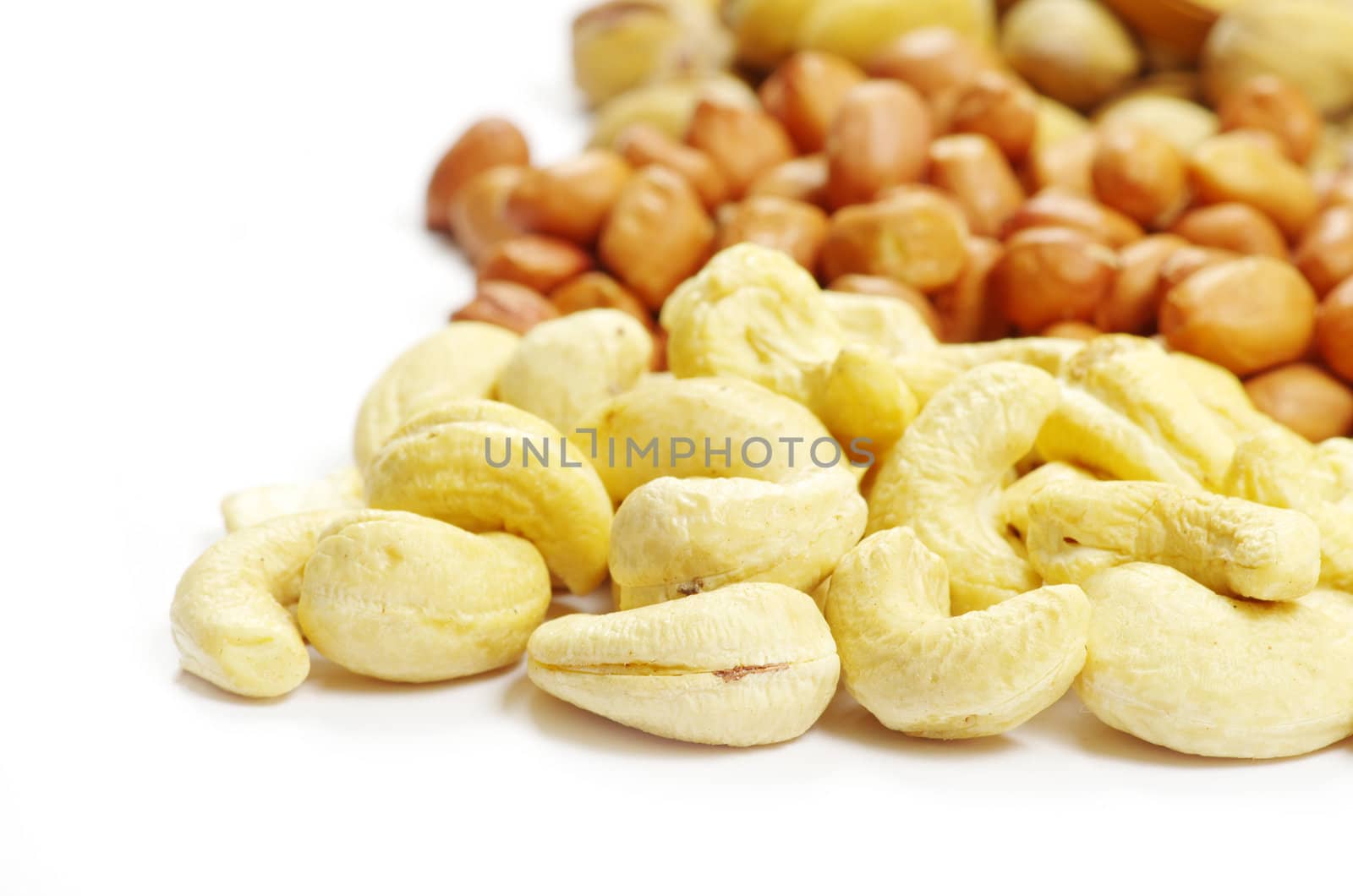 nuts collection isolated on background
