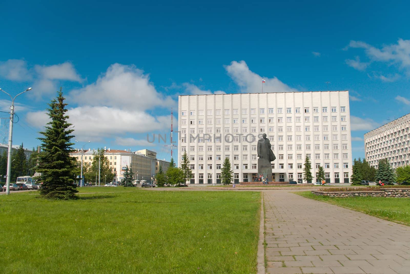 Arkhangelsk cyti,town centre,north Russia, administrative building,central area