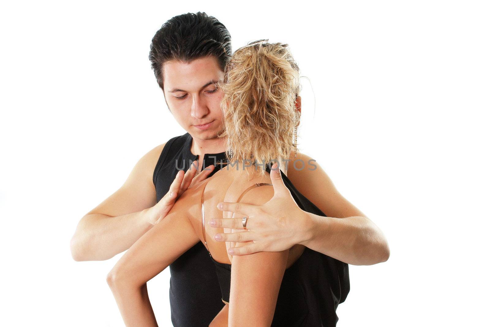 men women couple dancer latin flirting  isolated