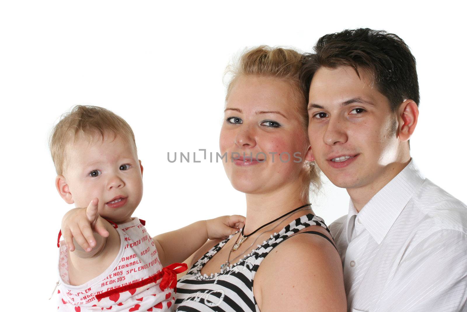 child isolated father cheerful family parent mother