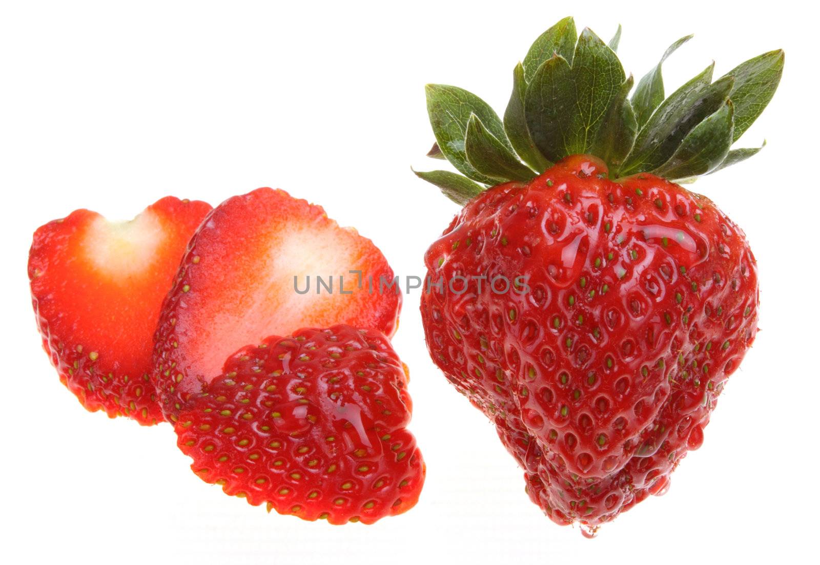 Fresh strawberries. isolated on white background.