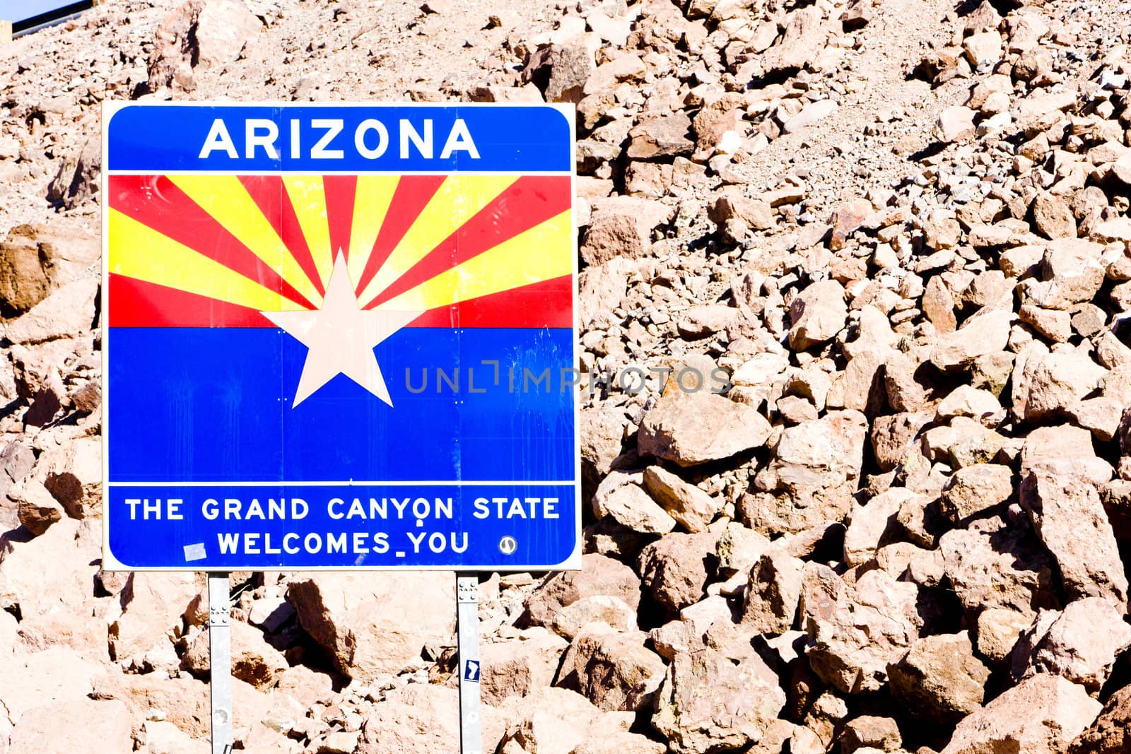 sign on the Arizona border, USA
