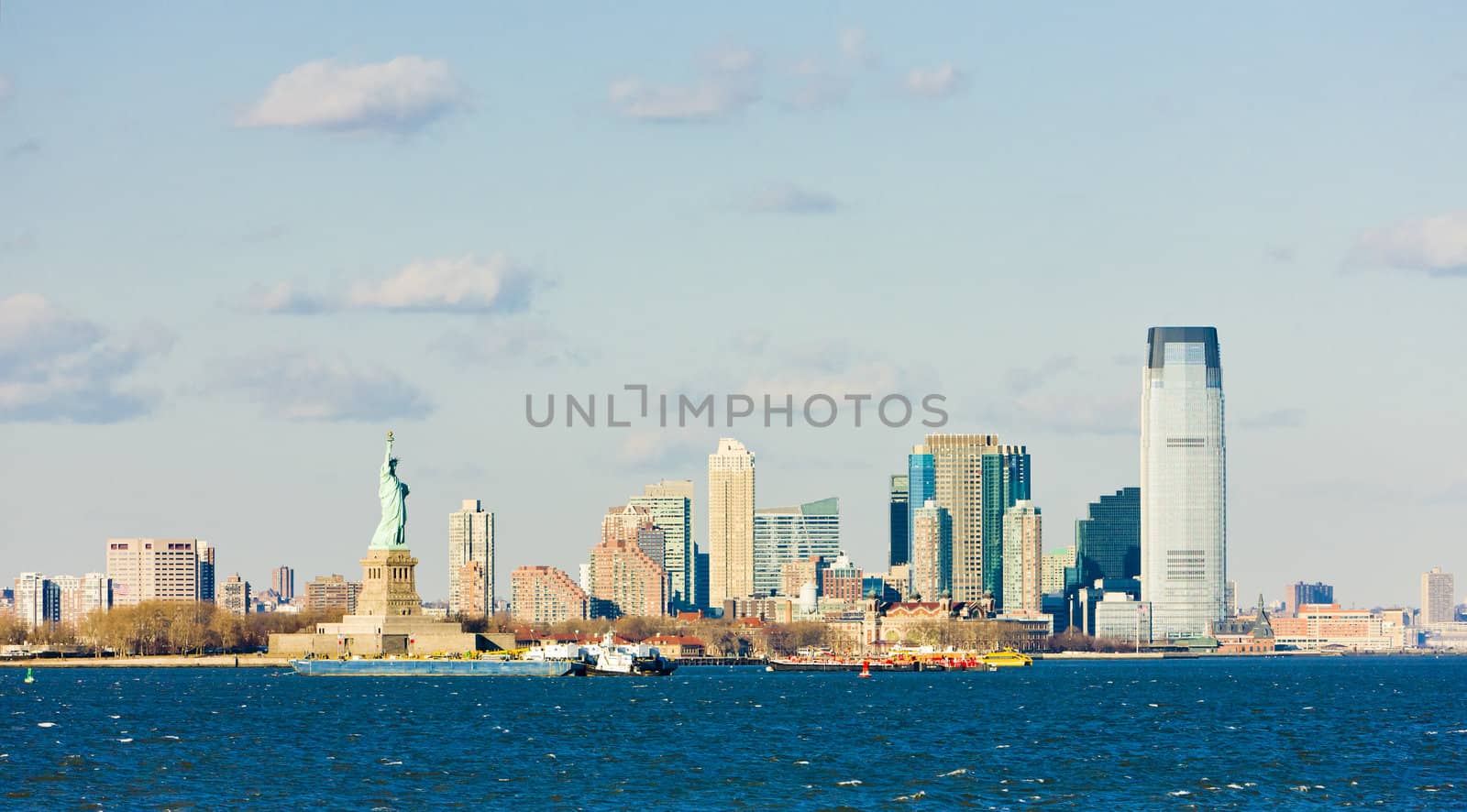 Statue of Liberty and New Jersey, New York, USA