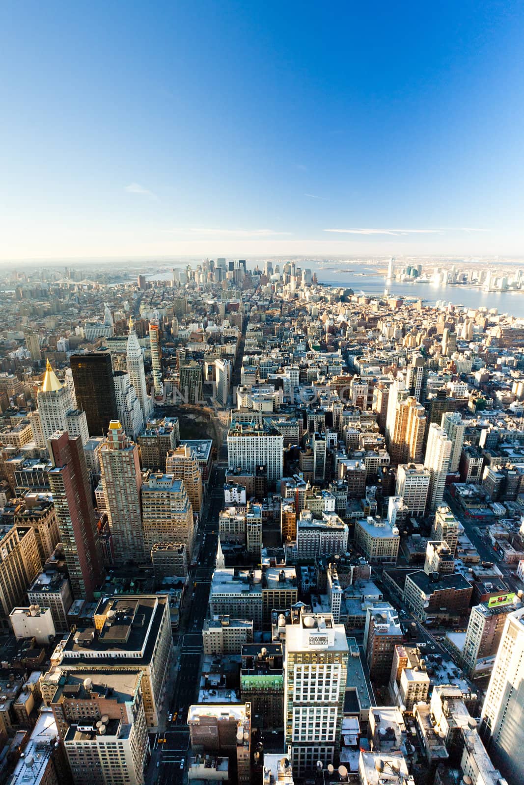 view of Manhattan from The Empire State Building, New York City, USA