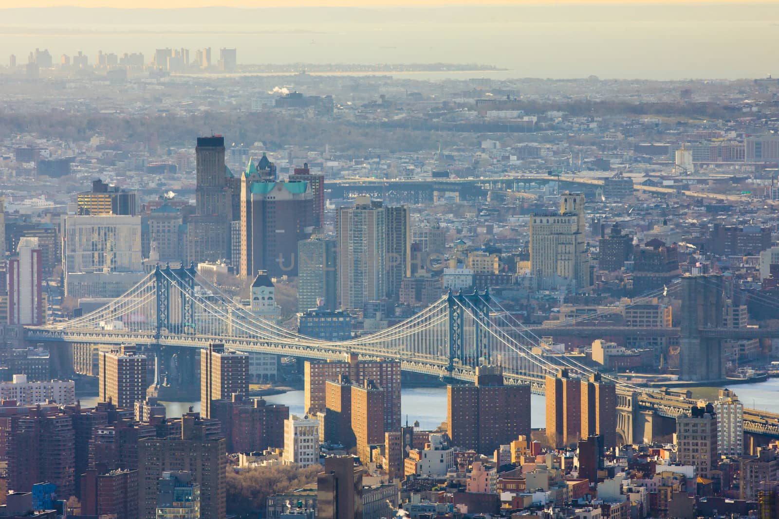 Manhattan Bridge, view of from The Empire State Building, New York, USA
